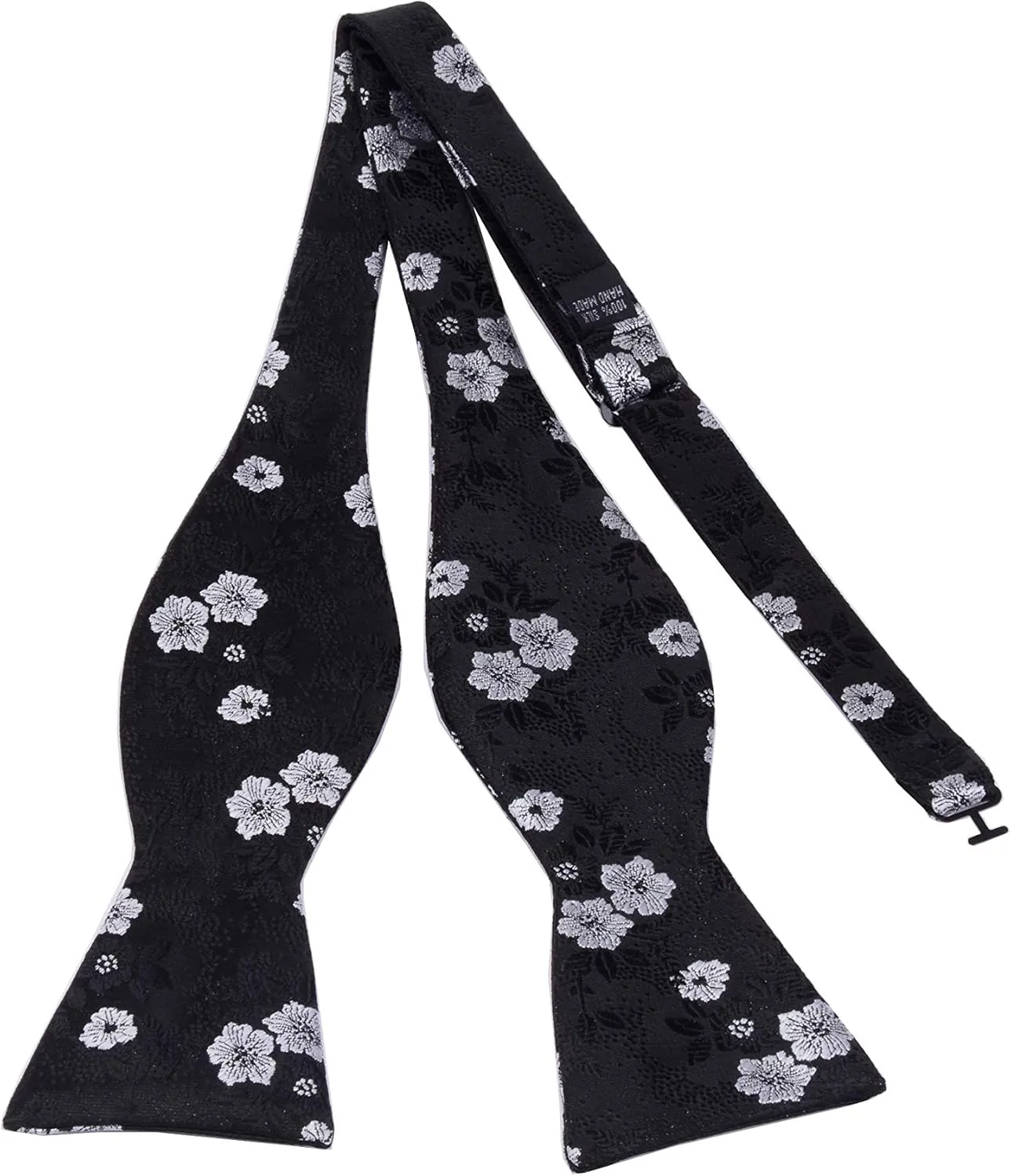 GUSLESON Mens Floral Bowtie Self Tie Bow Tie & Pocket Square Set