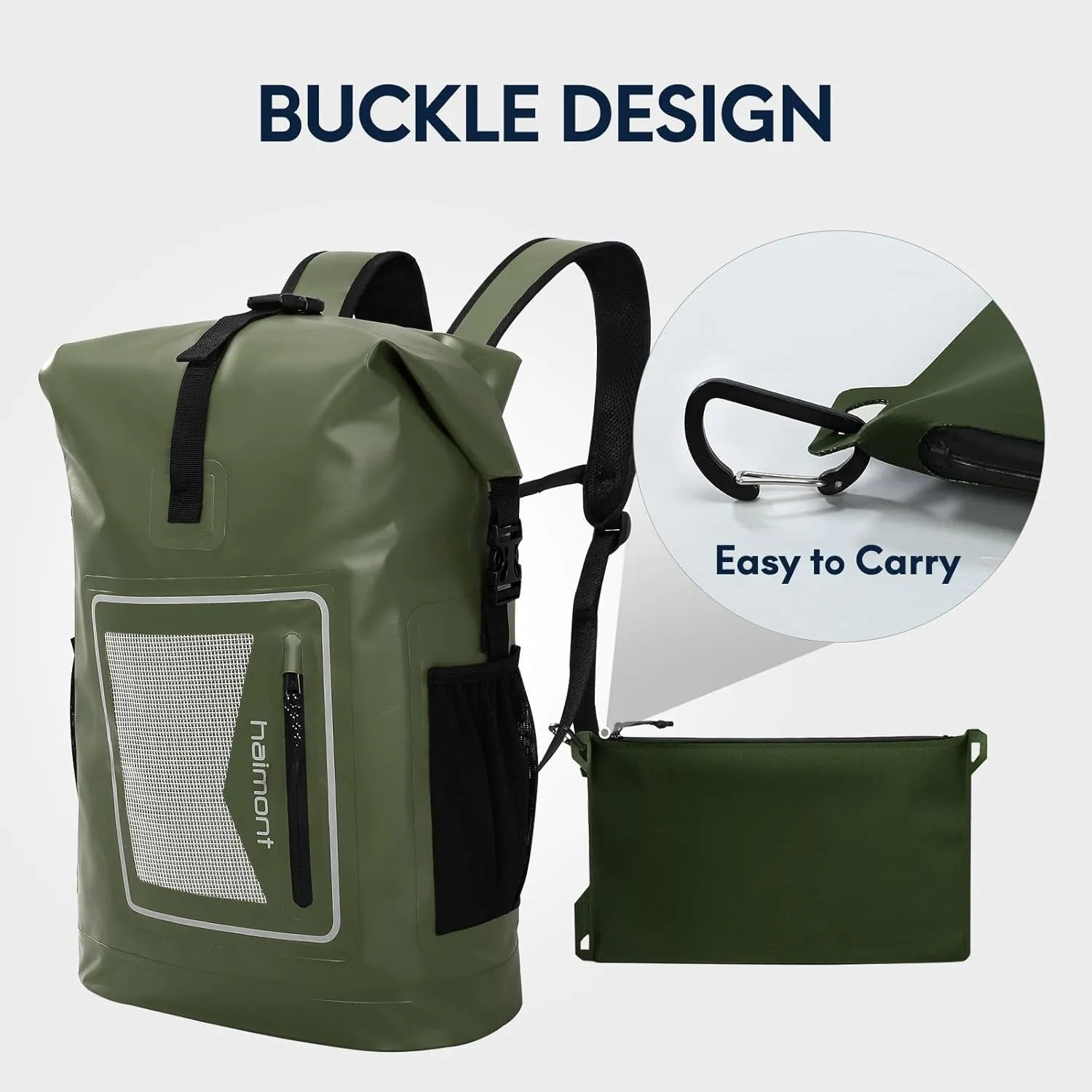 Haimont Waterproof Pouch, Small Waterproof Dry Bag with Upgrade Zipper for Travel Boating Kayaking Hiking Document Organizer
