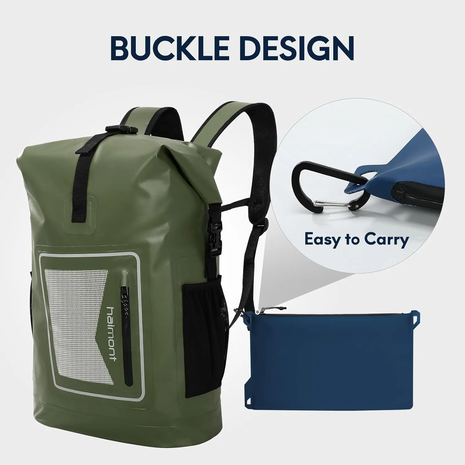 Haimont Waterproof Pouch, Small Waterproof Dry Bag with Upgrade Zipper for Travel Boating Kayaking Hiking Document Organizer