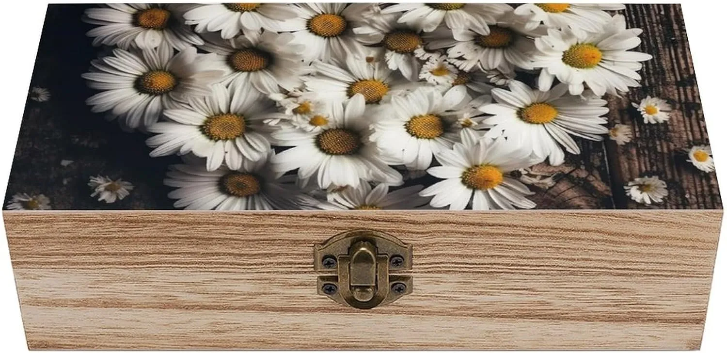 Heart Shaped Shape Wooden Decorative Storage Box with Hinged Lock, Handmade Keepsake Jewelry Chest, Elegant Retro Decor Boxes, Compact Organizer Box for Home, Wedding, Gifts