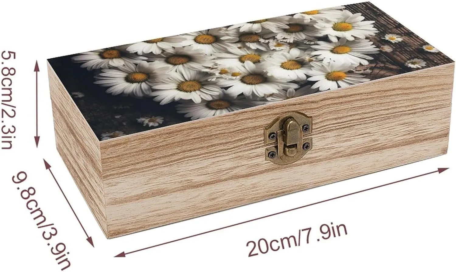 Heart Shaped Shape Wooden Decorative Storage Box with Hinged Lock, Handmade Keepsake Jewelry Chest, Elegant Retro Decor Boxes, Compact Organizer Box for Home, Wedding, Gifts
