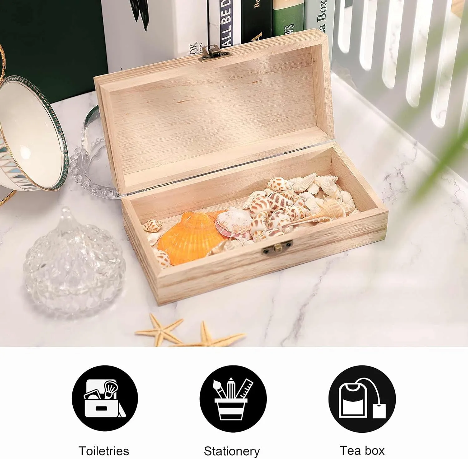 Heart Shaped Shape Wooden Decorative Storage Box with Hinged Lock, Handmade Keepsake Jewelry Chest, Elegant Retro Decor Boxes, Compact Organizer Box for Home, Wedding, Gifts