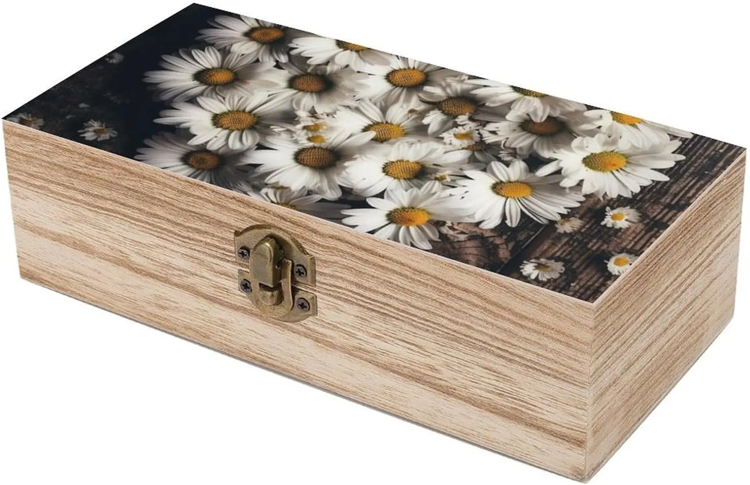 Heart Shaped Shape Wooden Decorative Storage Box with Hinged Lock, Handmade Keepsake Jewelry Chest, Elegant Retro Decor Boxes, Compact Organizer Box for Home, Wedding, Gifts