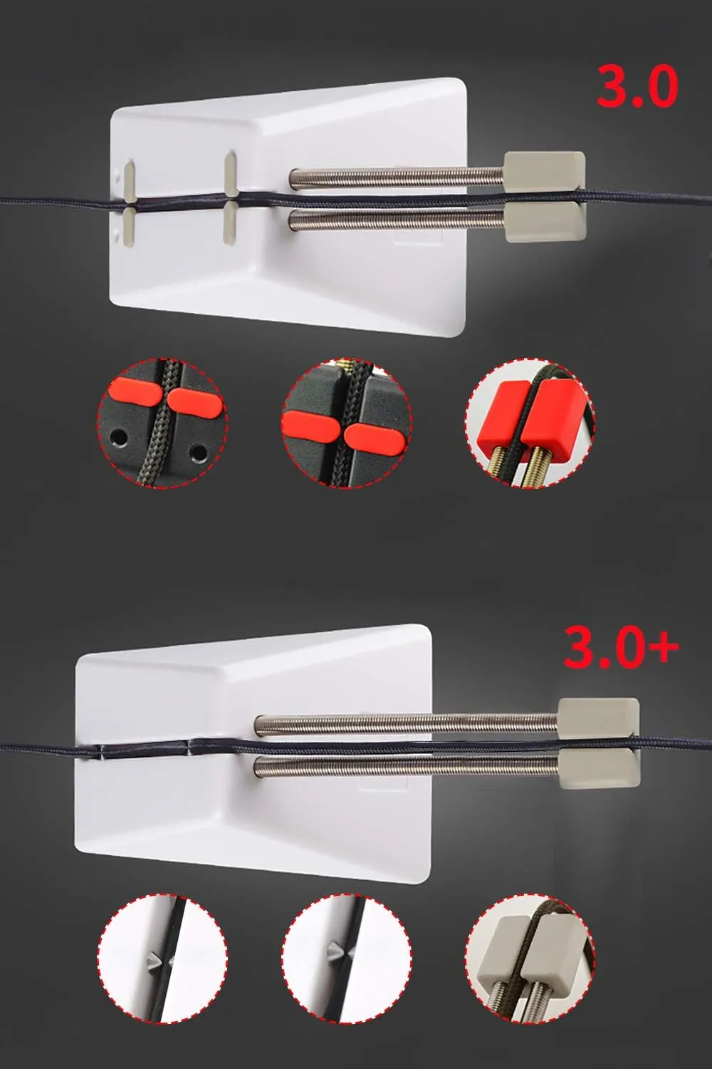 Hotline Games Mouse Bungee 3.0  Mouse Cord Clip Cord Management System Fixer Holder for Esports FPS Game (3.0  Black)