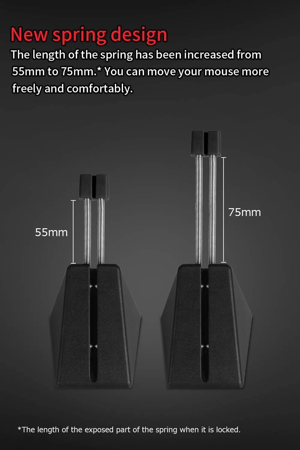 Hotline Games Mouse Bungee 3.0  Mouse Cord Clip Cord Management System Fixer Holder for Esports FPS Game (3.0  Black)