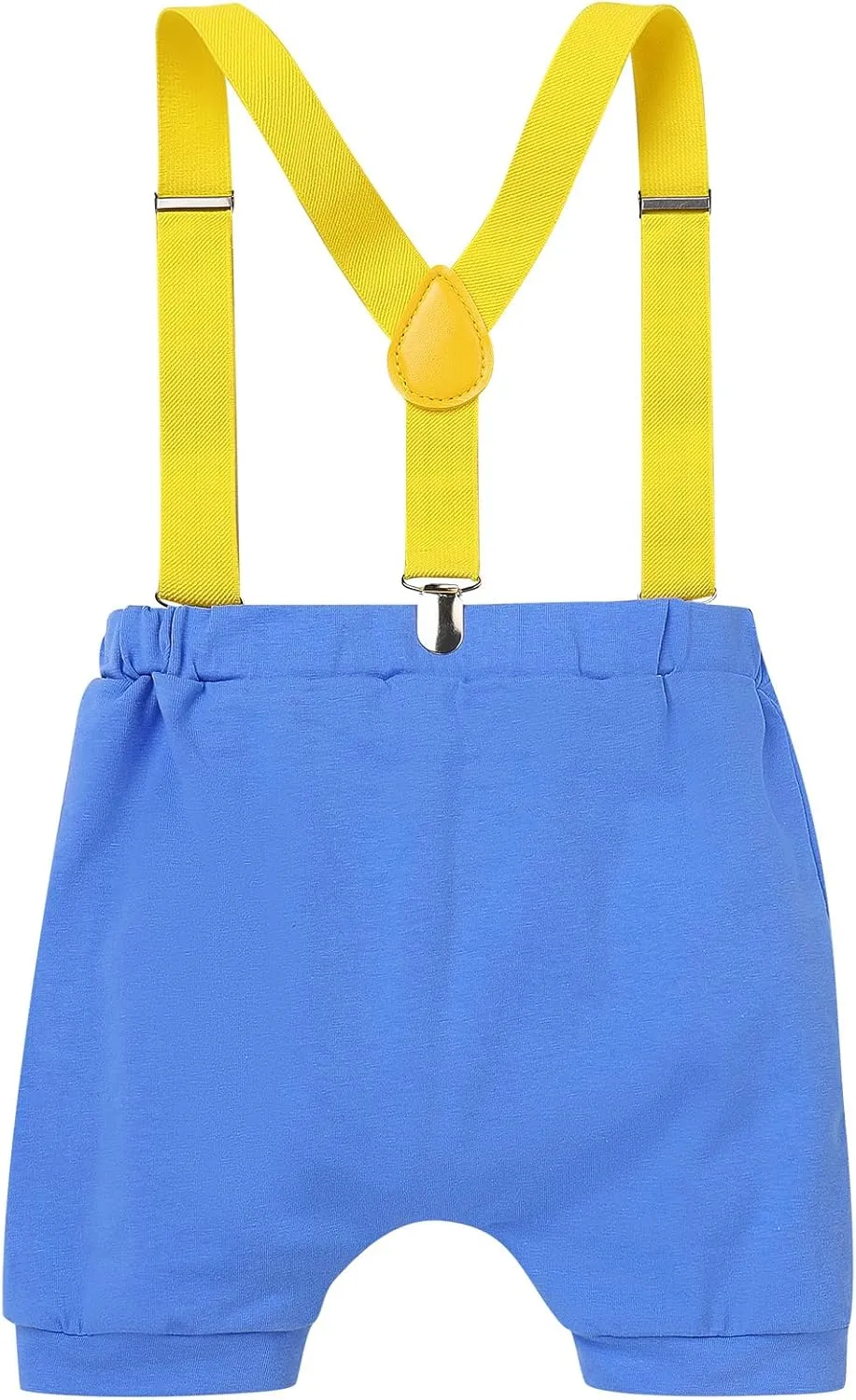 IBTOM CASTLE Baby Boy 1/2 Birthday Outfit Bowtie Romper Suspenders Shorts Crown Half Way to One Cake Smash Photo Shoot Outfit