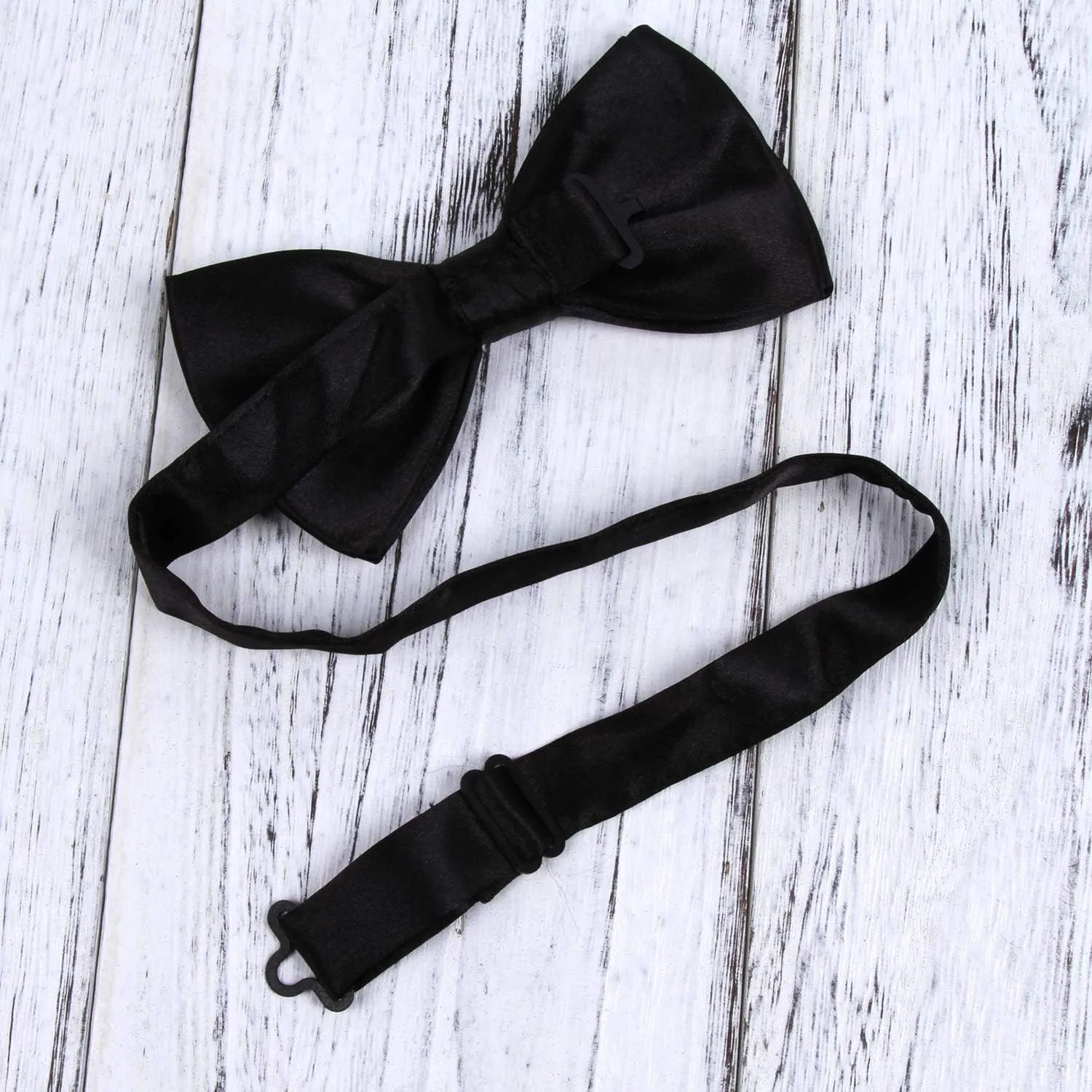 ICObuty Neck Bowtie Tuxedo for Men Adjustable Solid Satin Pre-tied 12 Pcs Wedding Party