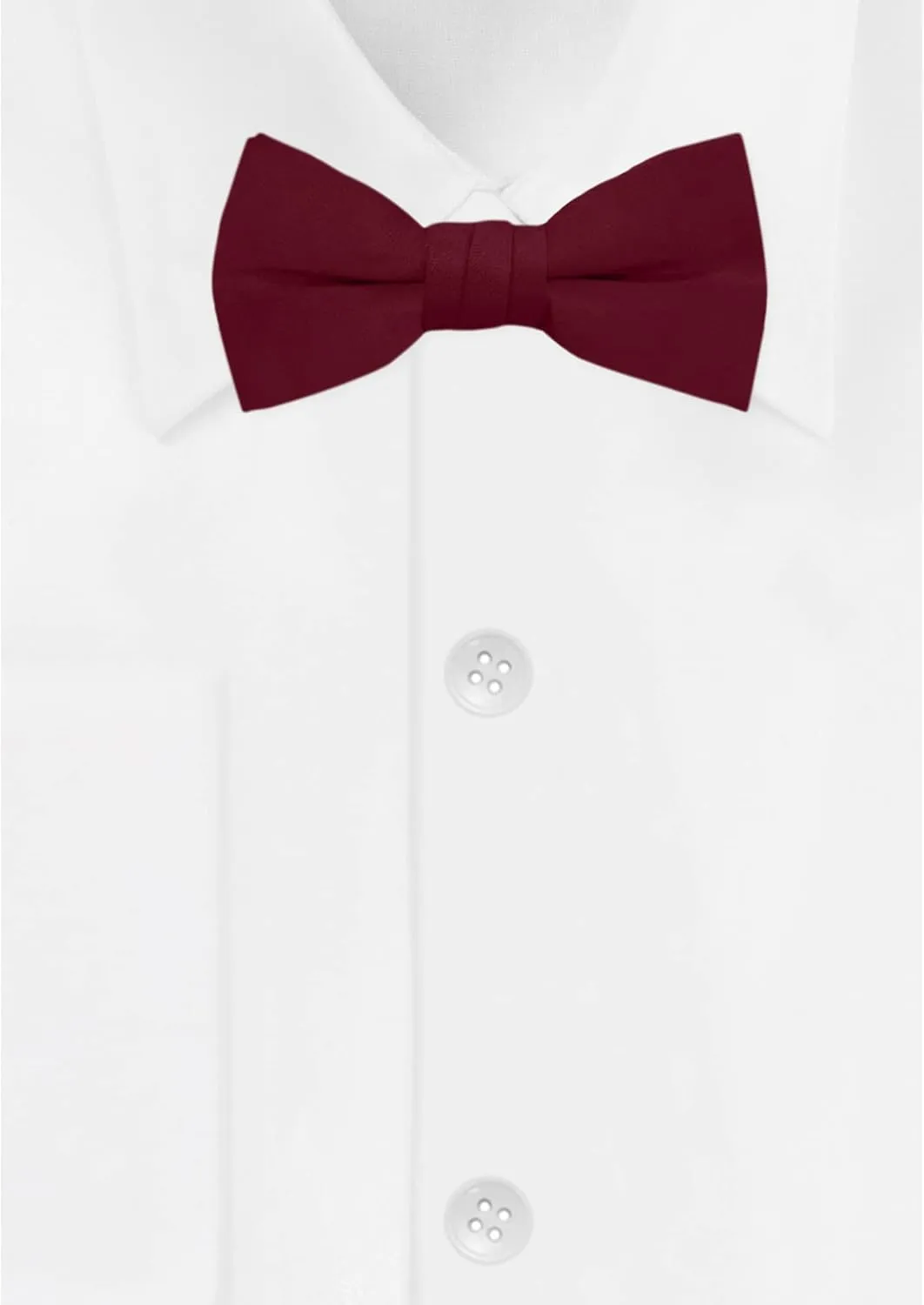 Jacob Alexander Boy's Kids Pretied Banded Adjustable Solid Color Bowtie