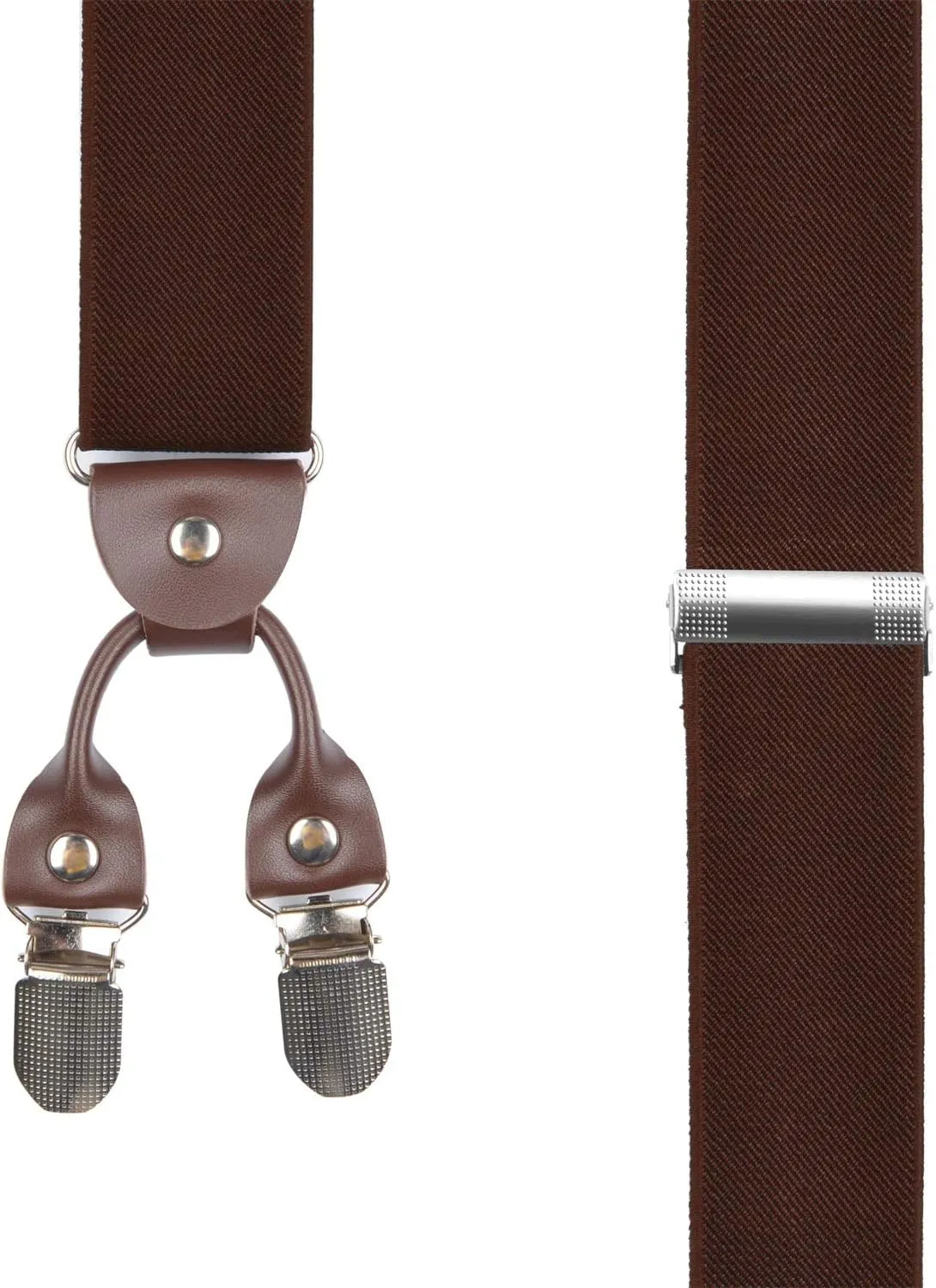 JASLEEN Mens 6 Clip Suspender Y-Back Adjustable Heavy Duty Suit Brice for Casual Fomal Wedding Business