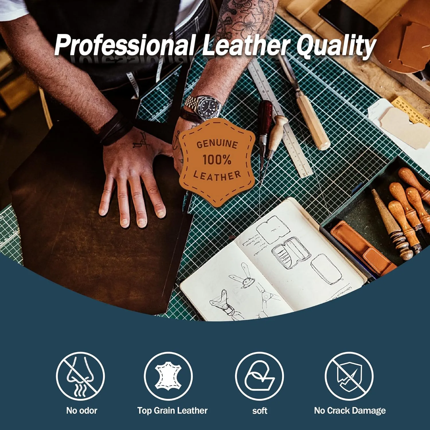 JinRuiKJ Top Grain Leather Strap - 1/2 Inch Wide 72 Inches Long Brown Leather Strips - Very Suitable for DIY Arts & Craft Projects, Traction Ropes, Bag Straps, Furniture Handles