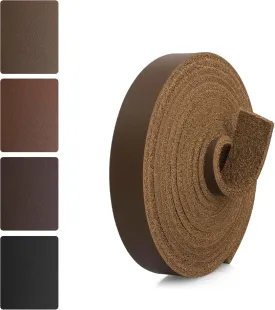 JinRuiKJ Top Grain Leather Strap - 1/2 Inch Wide 72 Inches Long Brown Leather Strips - Very Suitable for DIY Arts & Craft Projects, Traction Ropes, Bag Straps, Furniture Handles