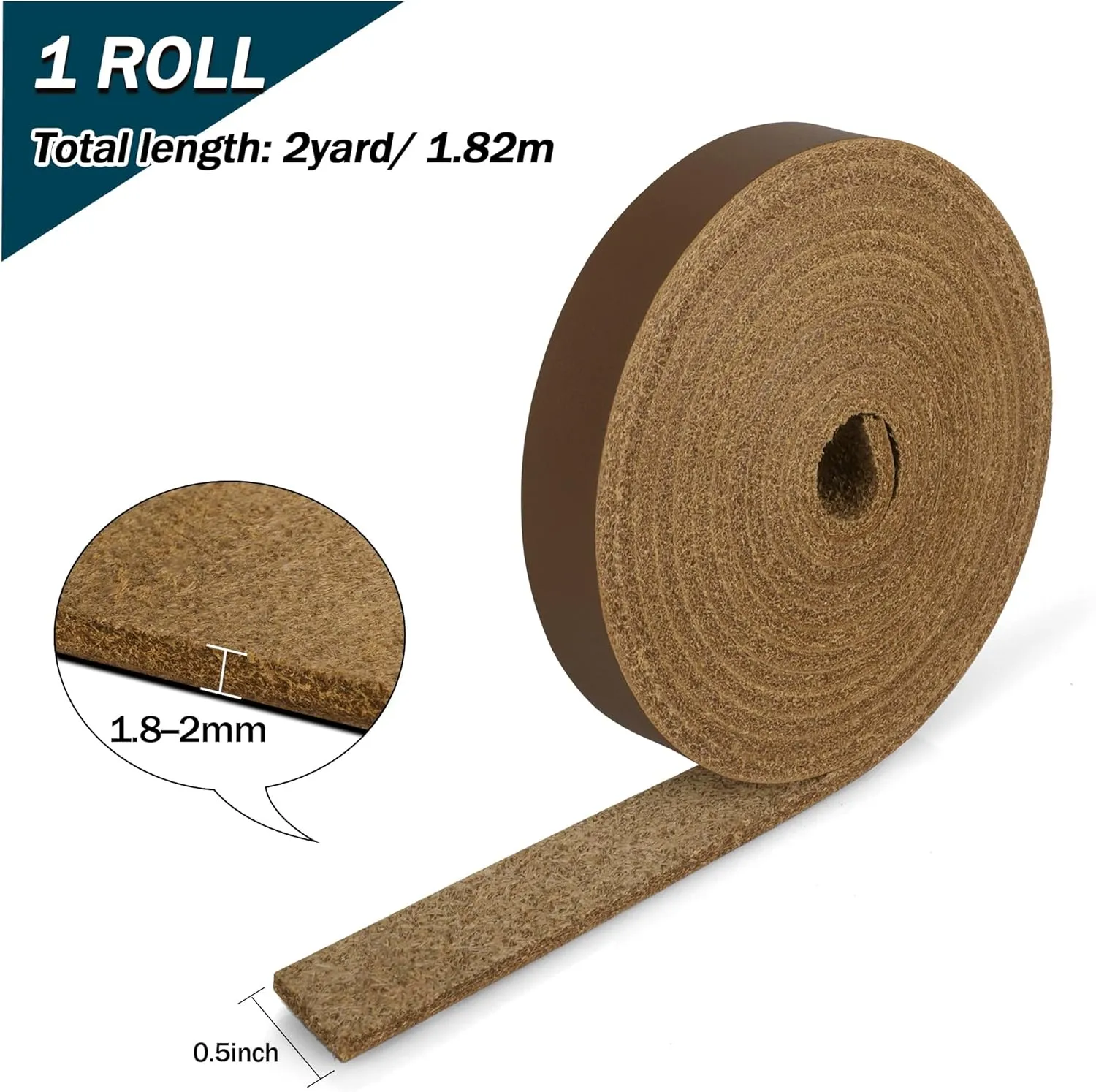 JinRuiKJ Top Grain Leather Strap - 1/2 Inch Wide 72 Inches Long Brown Leather Strips - Very Suitable for DIY Arts & Craft Projects, Traction Ropes, Bag Straps, Furniture Handles