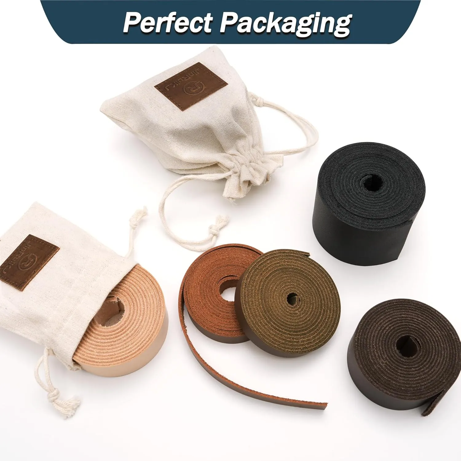 JinRuiKJ Top Grain Leather Strap - 1/2 Inch Wide 72 Inches Long Brown Leather Strips - Very Suitable for DIY Arts & Craft Projects, Traction Ropes, Bag Straps, Furniture Handles