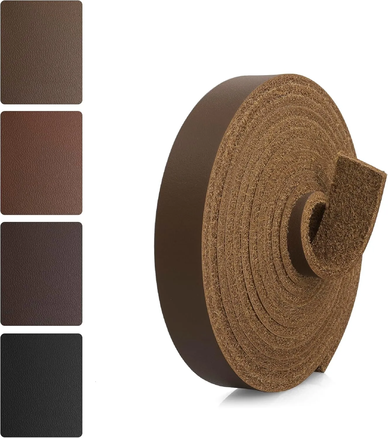 JinRuiKJ Top Grain Leather Strap - 1/2 Inch Wide 72 Inches Long Brown Leather Strips - Very Suitable for DIY Arts & Craft Projects, Traction Ropes, Bag Straps, Furniture Handles