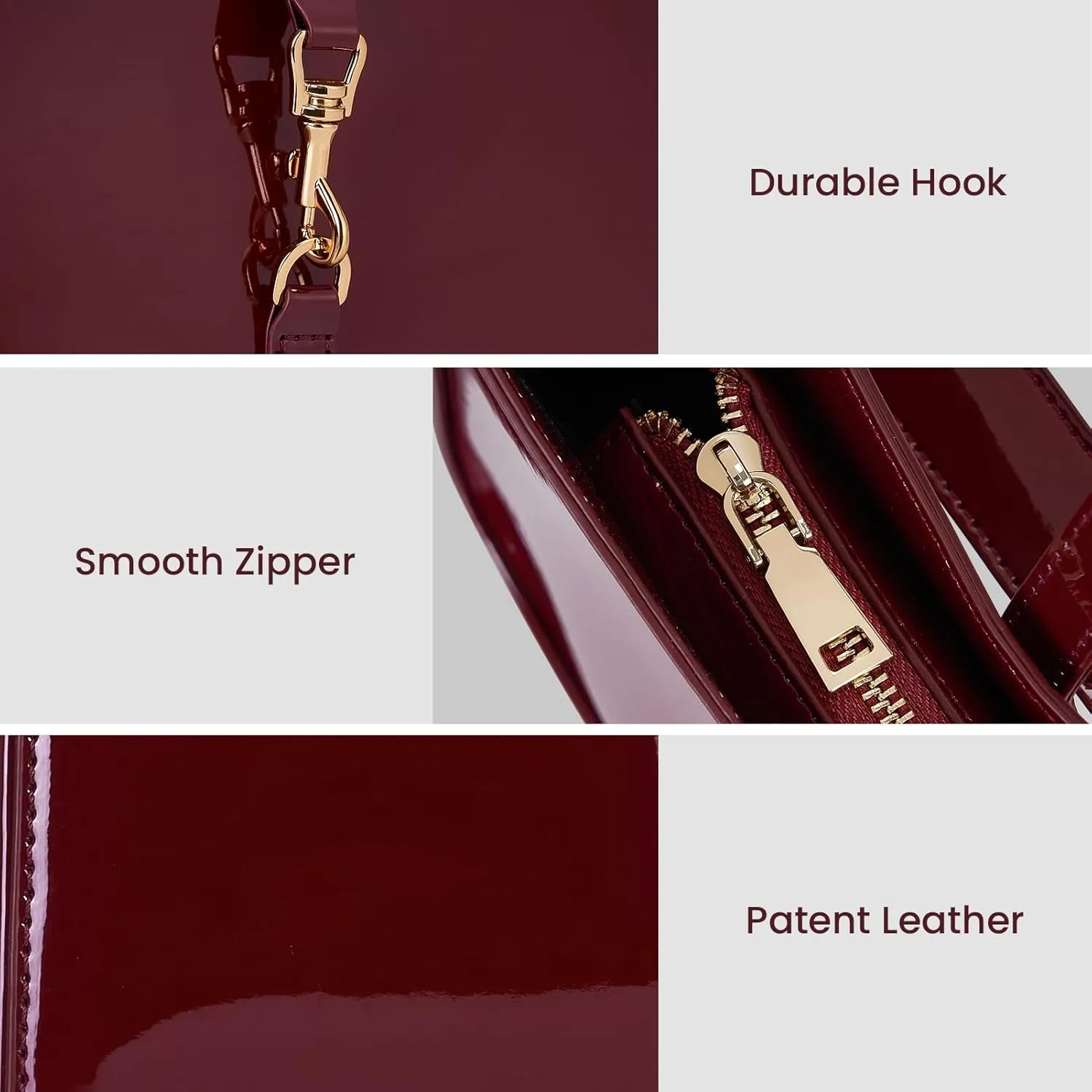 JQWSVE Purses for Women Shoulder Bag Y2k Red Purse Small Black Clutch Purse Faux Leather Hobo Handbag Cute Mini Tote Purse