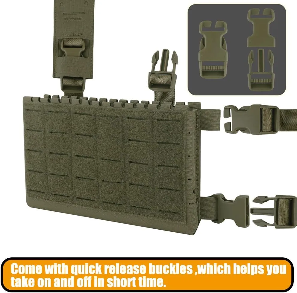 KRYDEX Laser Cut Shoulder Strap H Harness and Back Strap with Quick Release Buckles for MK3 MK4 MK5 Chest Rig