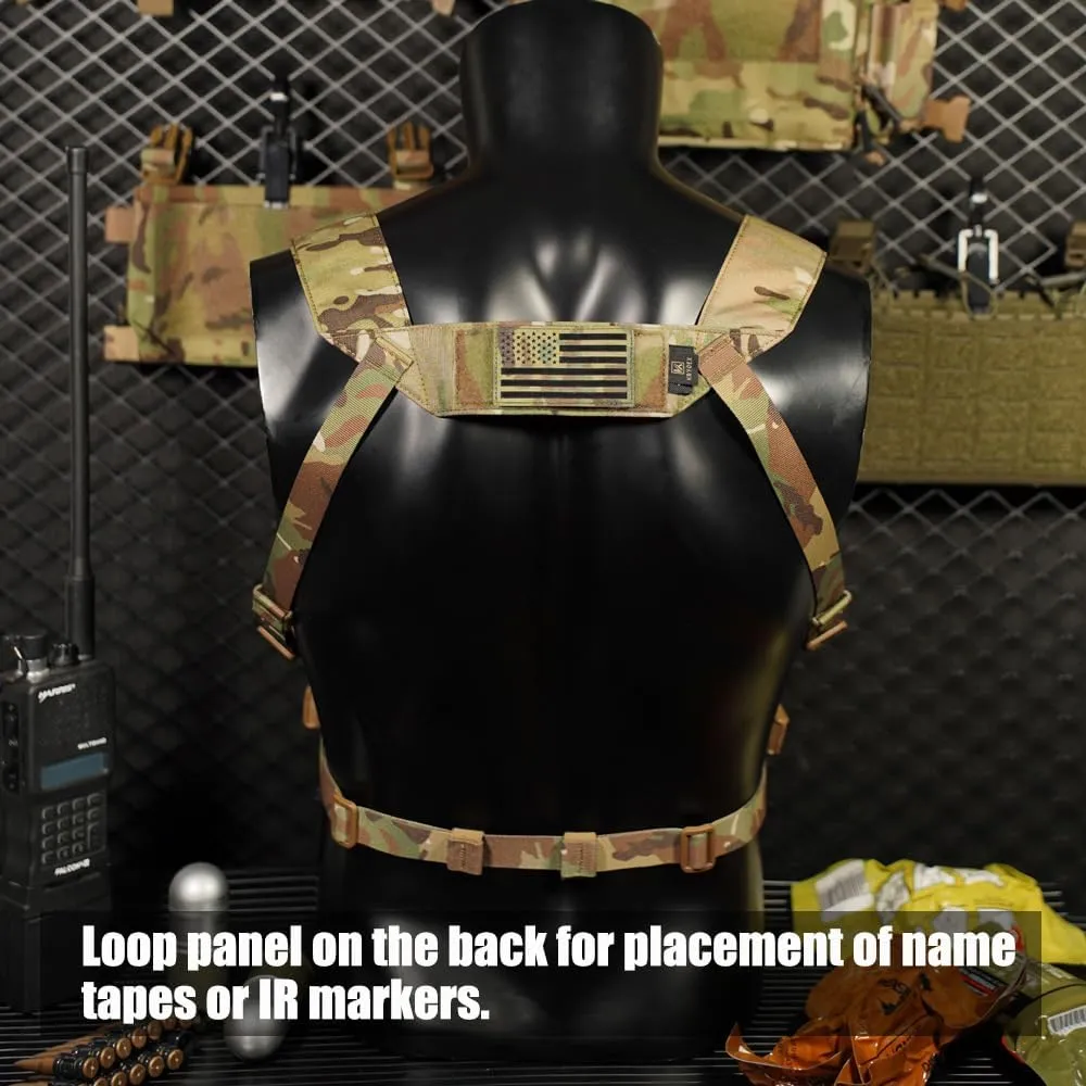 KRYDEX Laser Cut Shoulder Strap H Harness and Back Strap with Quick Release Buckles for MK3 MK4 MK5 Chest Rig