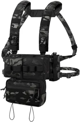 KRYDEX Micro Chest Rig with 5.56/7.62 Magazine Holder,Wing Pouches,Dangler Pouch,Fat Strap Shoulder Harness Set
