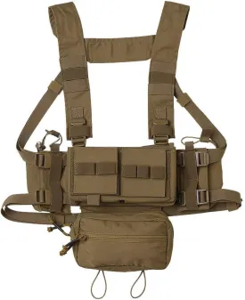 KRYDEX Micro Chest Rig with 5.56/7.62 Magazine Holder,Wing Pouches,Dangler Pouch,Fat Strap Shoulder Harness Set