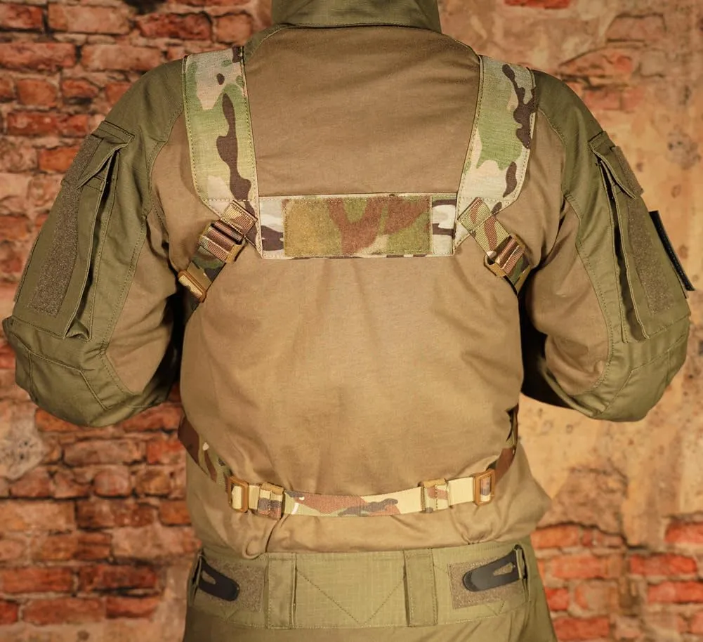 KRYDEX Micro Chest Rig with 5.56/7.62 Magazine Holder,Wing Pouches,Dangler Pouch,Fat Strap Shoulder Harness Set