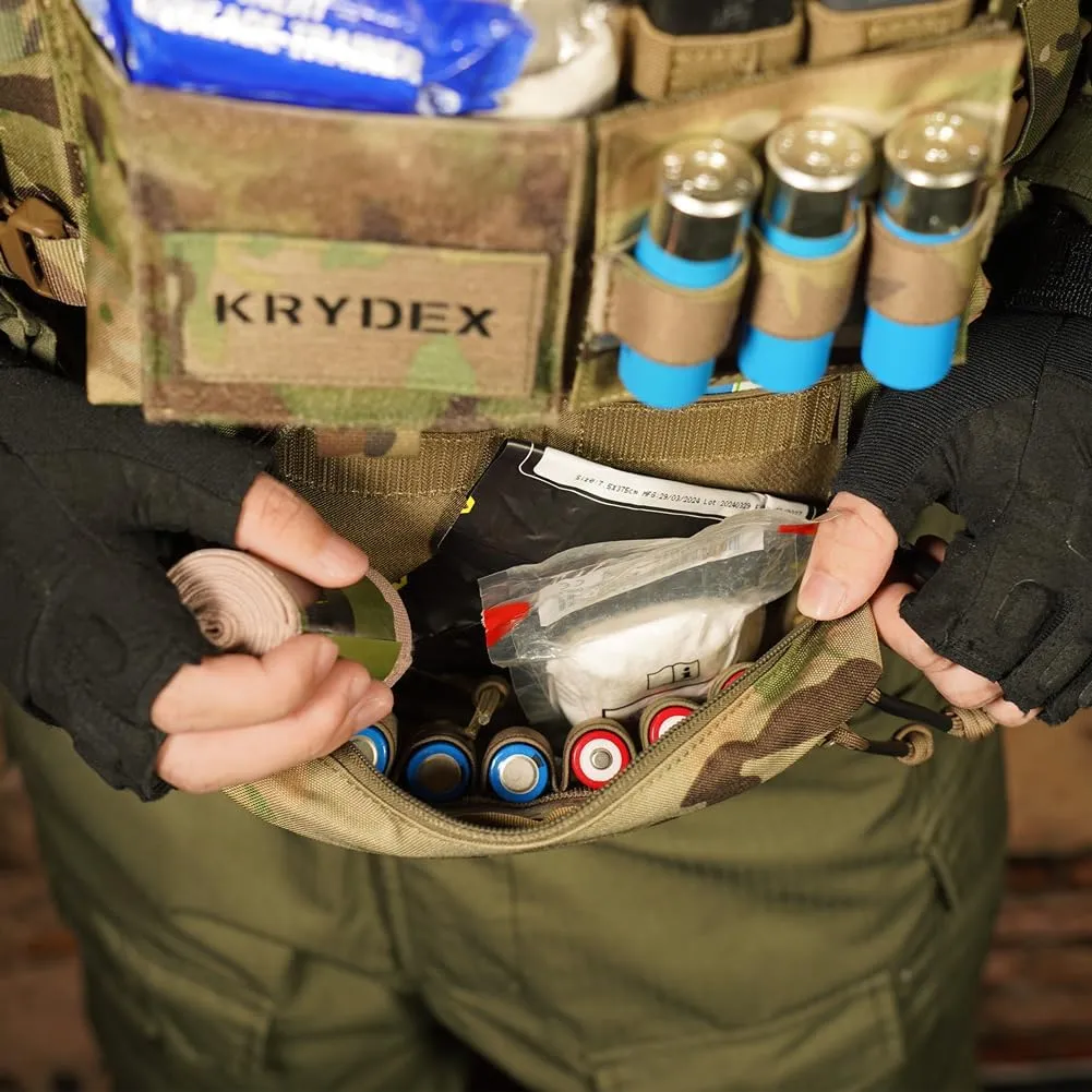 KRYDEX Micro Chest Rig with 5.56/7.62 Magazine Holder,Wing Pouches,Dangler Pouch,Fat Strap Shoulder Harness Set