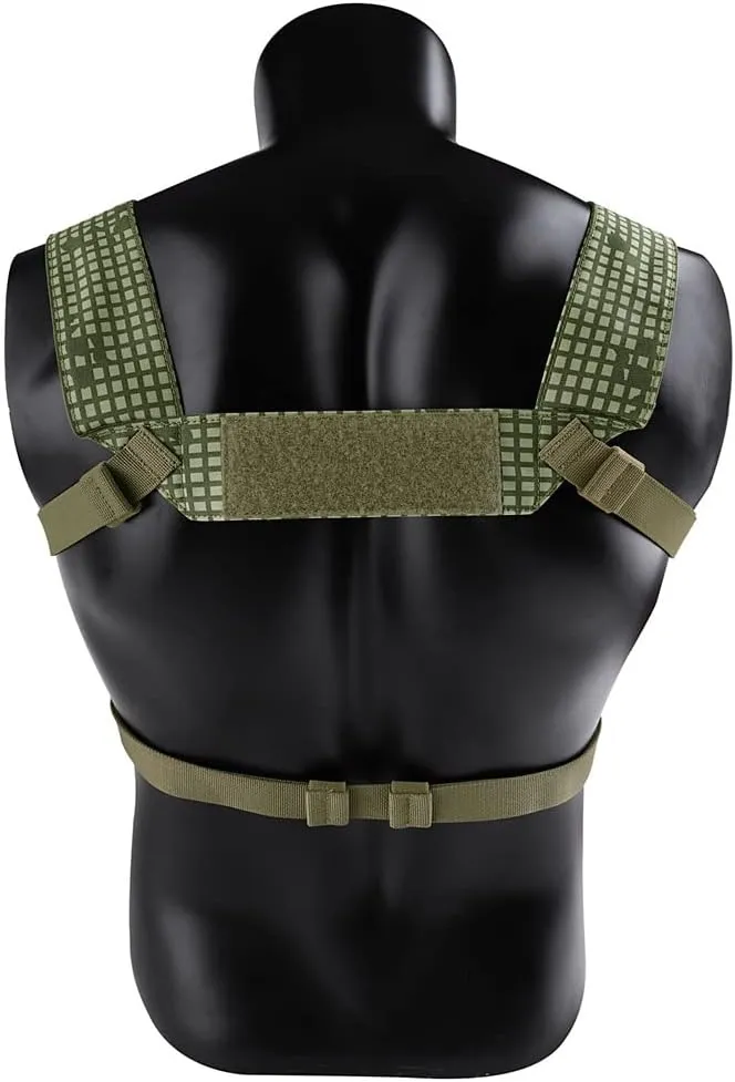 KRYDEX Micro Chest Rig with 5.56/7.62 Magazine Holder,Wing Pouches,Dangler Pouch,Fat Strap Shoulder Harness Set