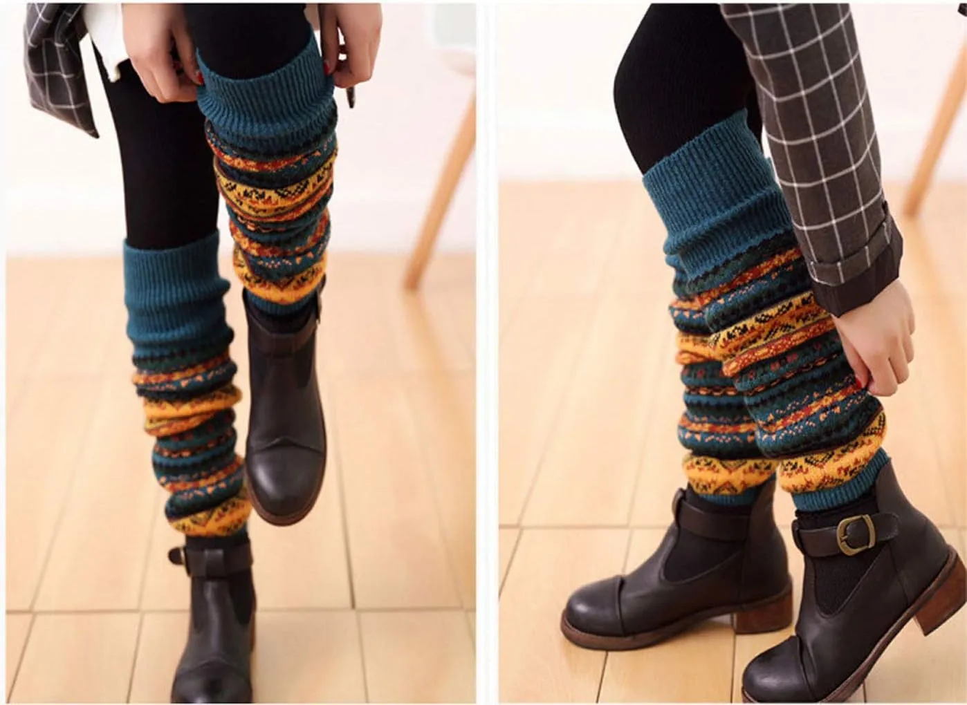 Leg Warmers for Women Long Wool Boot Warmer Thick Warm Leg Warmers for Winter