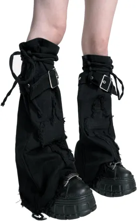 Leg Warmers for Women&Girls Y2K Kawaii Cool Goth Flared Leg Warmers Gyaru Punk Long Leg Baggy Grunge Socks Denim