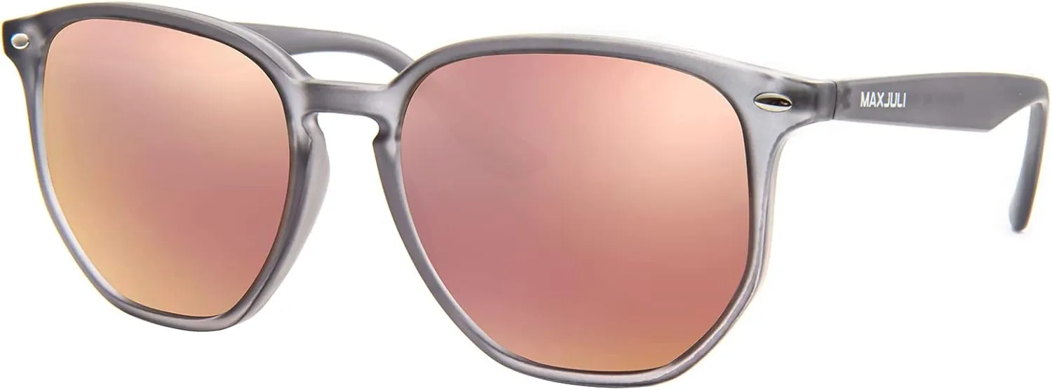 MAXJULI Polarized Oversized Hexagon Sunglasses for Women Trendy Polygon TR90 Frame Glasses 8821