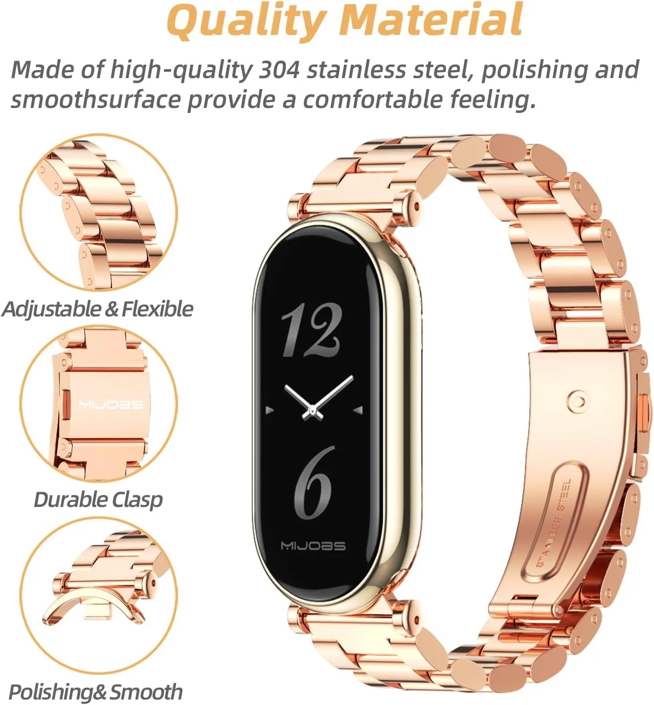 MIJOBS Strap for Xiaomi Mi Band 8/Mi Band 9 Breathable Replacement Strap for Mi Fit Band 8/9 SmartWatch Straps Wristband Bracelet for Women Men