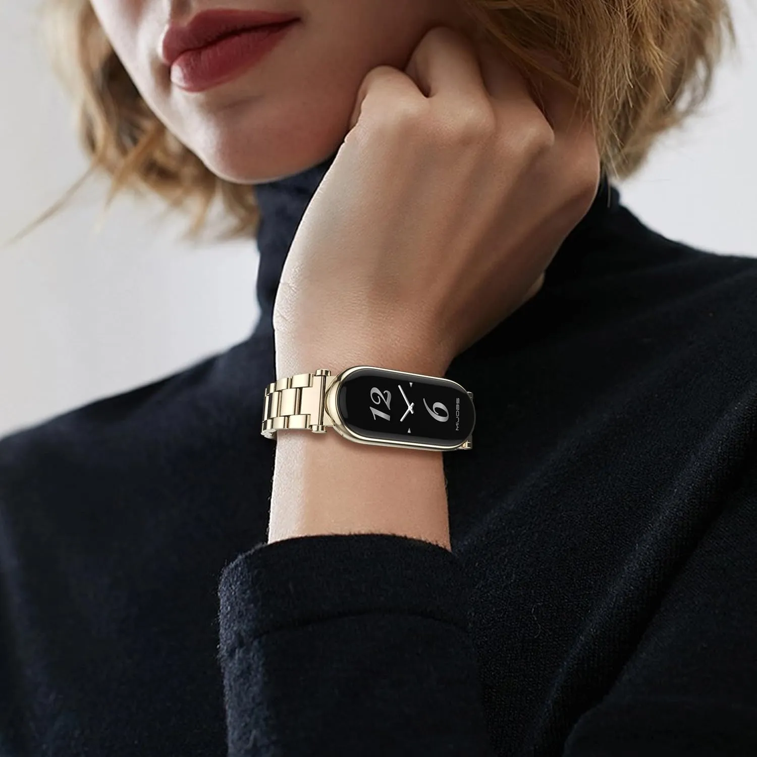 MIJOBS Strap for Xiaomi Mi Band 8/Mi Band 9 Breathable Replacement Strap for Mi Fit Band 8/9 SmartWatch Straps Wristband Bracelet for Women Men