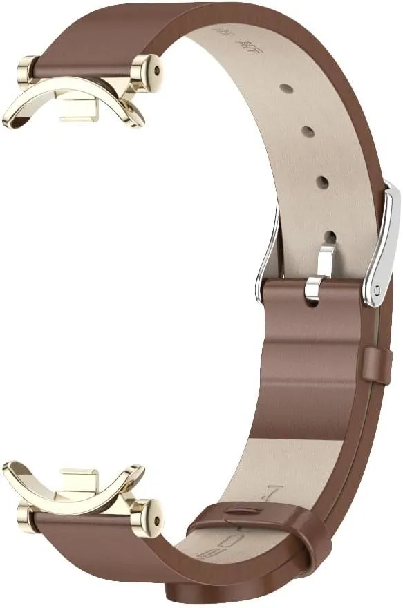 MIJOBS Strap for Xiaomi Mi Band 9/8 - Genuine Leather Replacement Watch Wrist Smart Bracelet Accessories for Mi 8 Fit