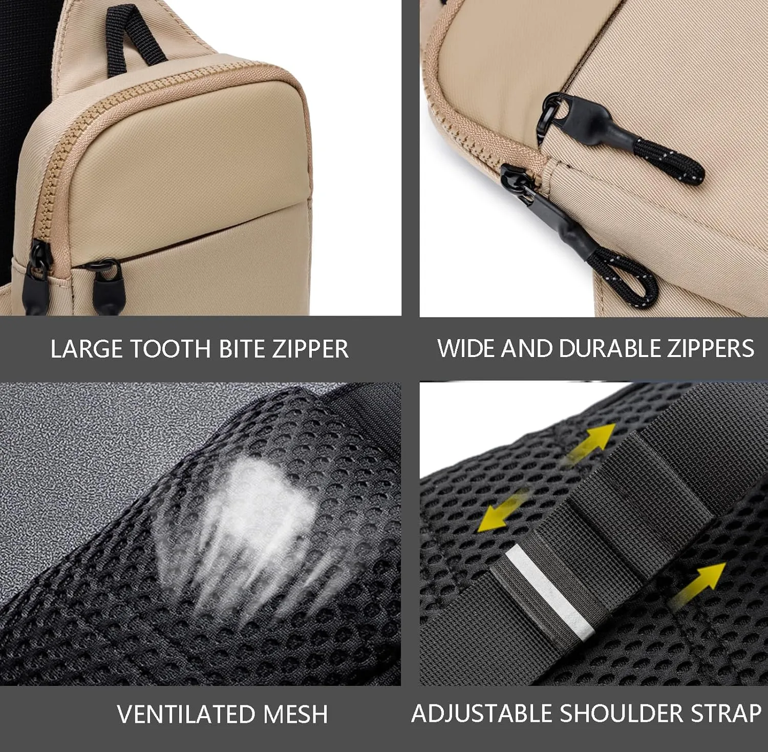 Mini Sling Bag for Men Women, Waterproof Utility Crossbody Backpack Chest Bag for Hiking Travel Sports Running