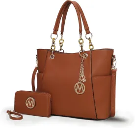 MKF Collection Tote Bag for Women, Handbag Set with Wallet-Top-Handle- Vegan Leather Purse