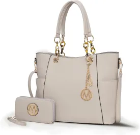 MKF Collection Tote Bag for Women, Handbag Set with Wallet-Top-Handle- Vegan Leather Purse