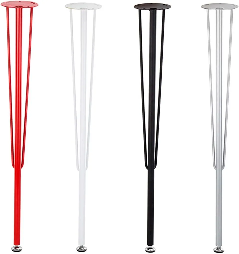 Modern Minimalist 3-bar Support Hairpin Furniture Accessories, Height 71.5 cm Non-Slip Furniture feet Adjustable Furniture Replacement feet (4 Packs)