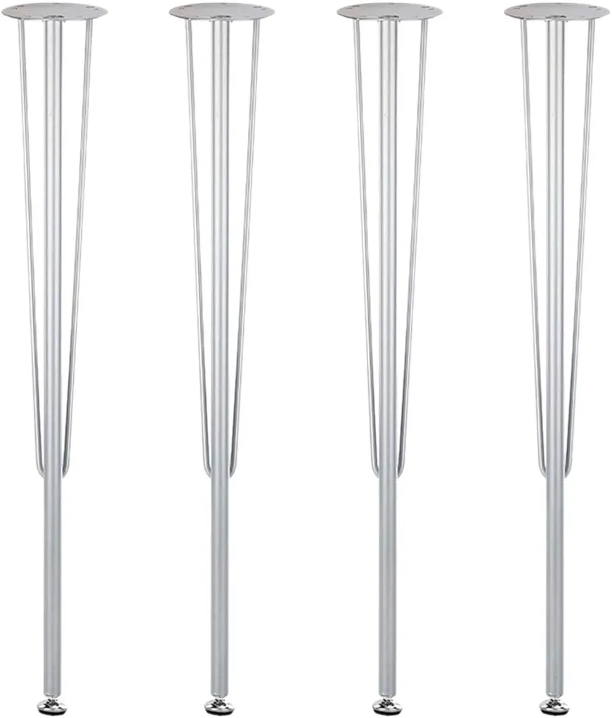 Modern Minimalist 3-bar Support Hairpin Furniture Accessories, Height 71.5 cm Non-Slip Furniture feet Adjustable Furniture Replacement feet (4 Packs)