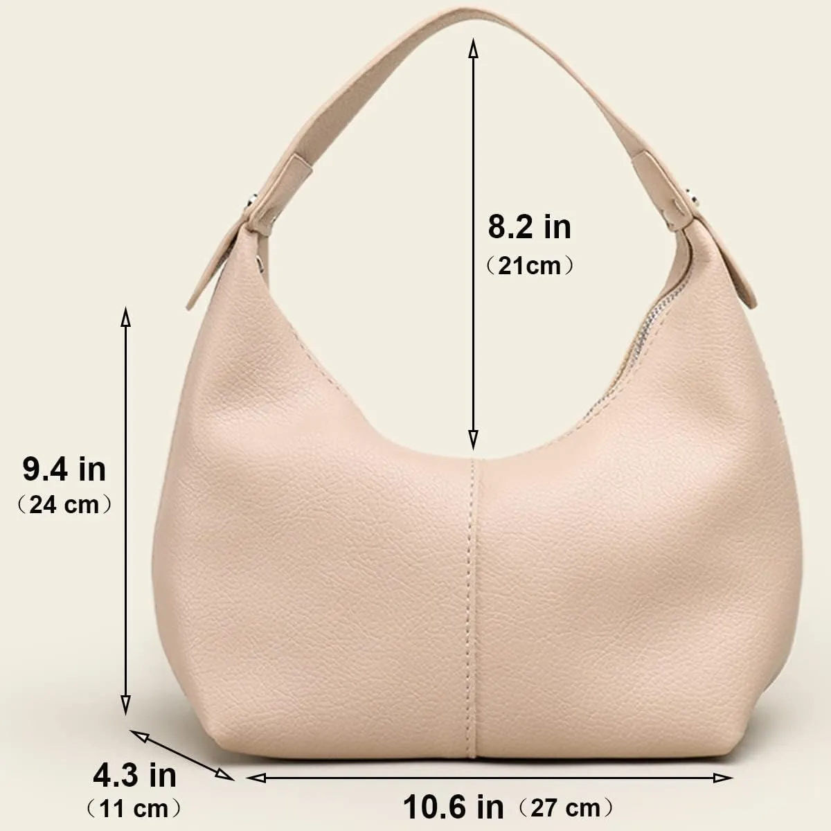 NIUEIMEE ZHOU Hobo Handbags for Women Retro Vegan Leather Clutch Purse Tote Shoulder Bags