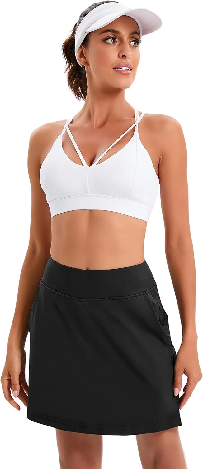 Oyamiki Women's Active Athletic Skort Lightweight Tennis Skirt Perfect for Running Training Sports Golf