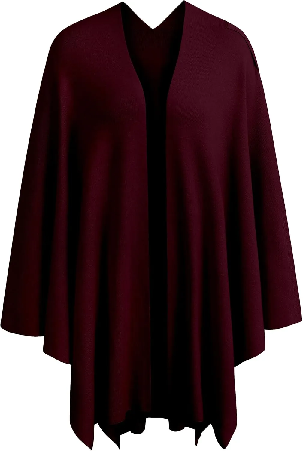PULI Womens Large Cross Front Poncho Sweater Wrap Topper Knitted Elegant Shawls Cape for Fall Winter