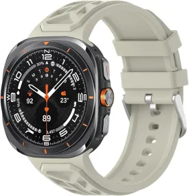 Rugged Galaxy Watch Ultra Bands,Sport Bands Compatible with Samsung Watch Ultra Band 47mm for Men, Breathable Soft Silicone Wristbands Waterproof Strap for Galaxy Watch 7 Ultra 47 MM 2024