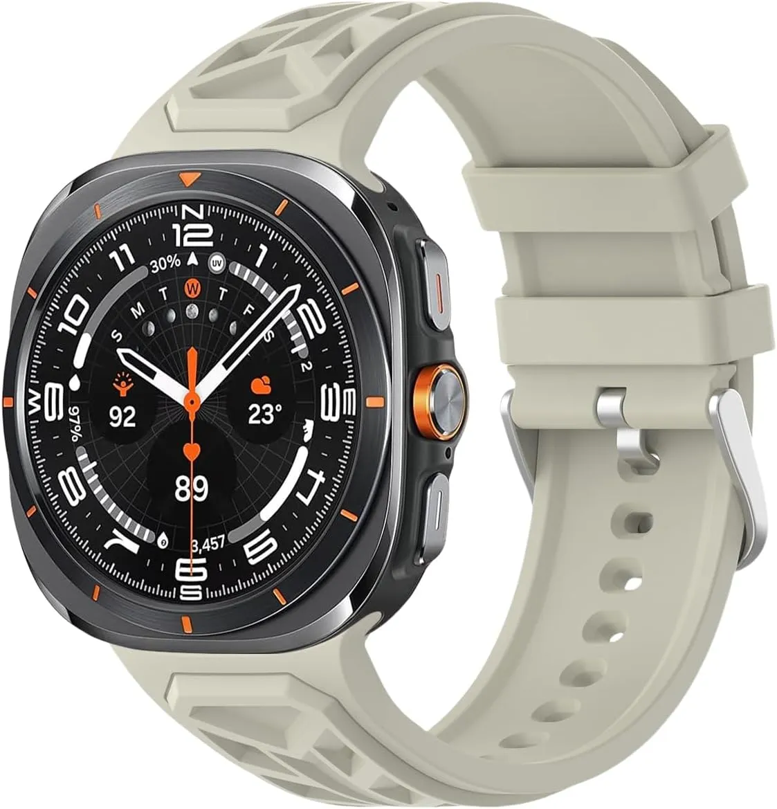 Rugged Galaxy Watch Ultra Bands,Sport Bands Compatible with Samsung Watch Ultra Band 47mm for Men, Breathable Soft Silicone Wristbands Waterproof Strap for Galaxy Watch 7 Ultra 47 MM 2024