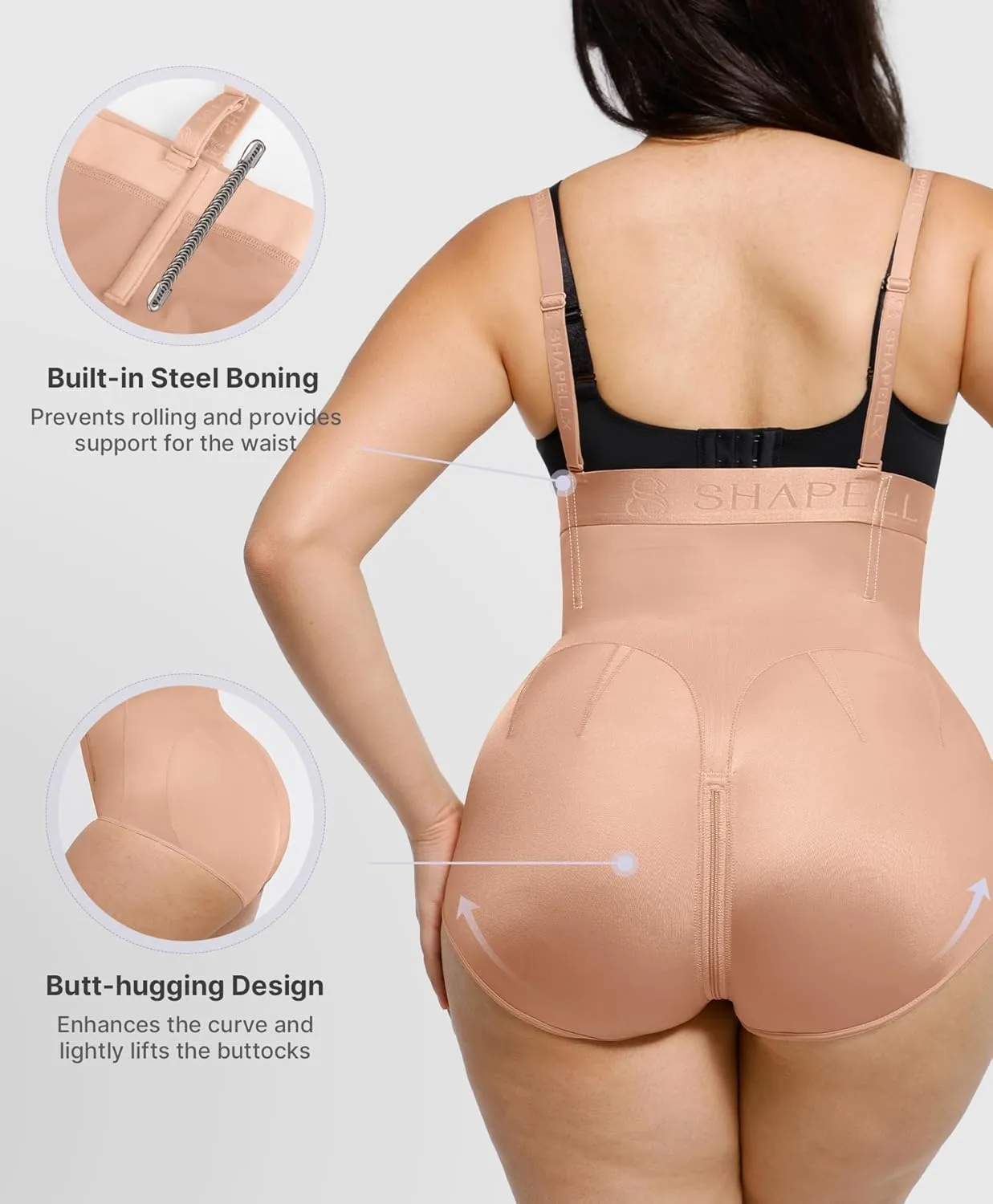 SHAPELLX Shapewear Tummy Control Panty for Women High Waist Body Shaper Waist Trainer Shaper Higher Power Panties