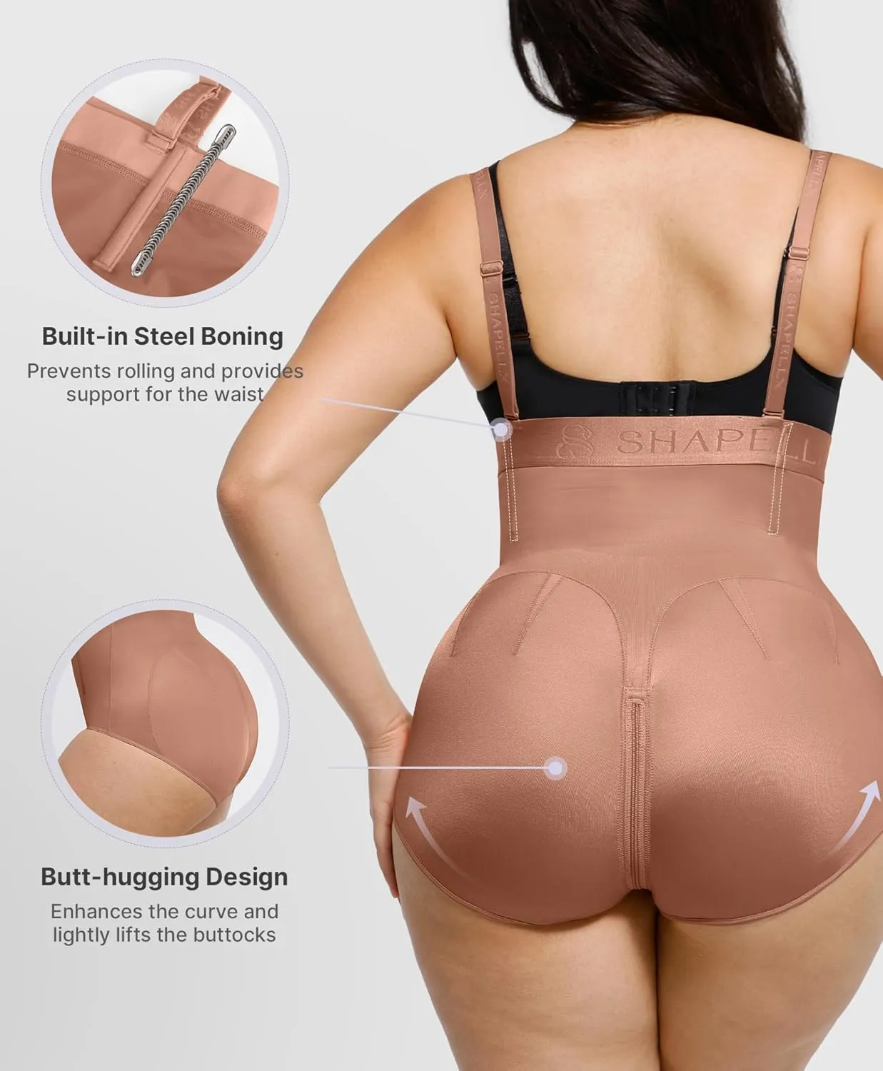 SHAPELLX Shapewear Tummy Control Panty for Women High Waist Body Shaper Waist Trainer Shaper Higher Power Panties