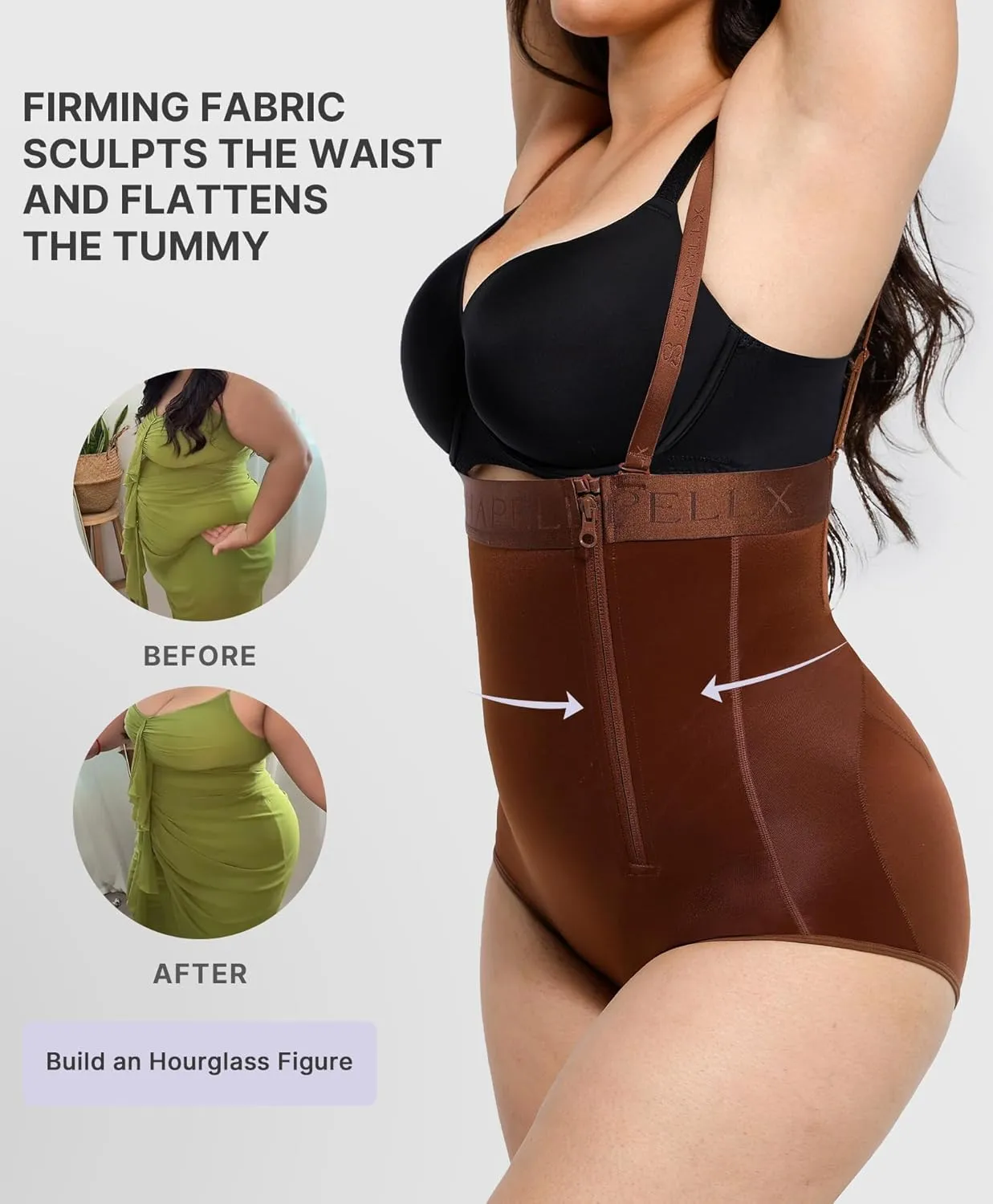 SHAPELLX Shapewear Tummy Control Panty for Women High Waist Body Shaper Waist Trainer Shaper Higher Power Panties