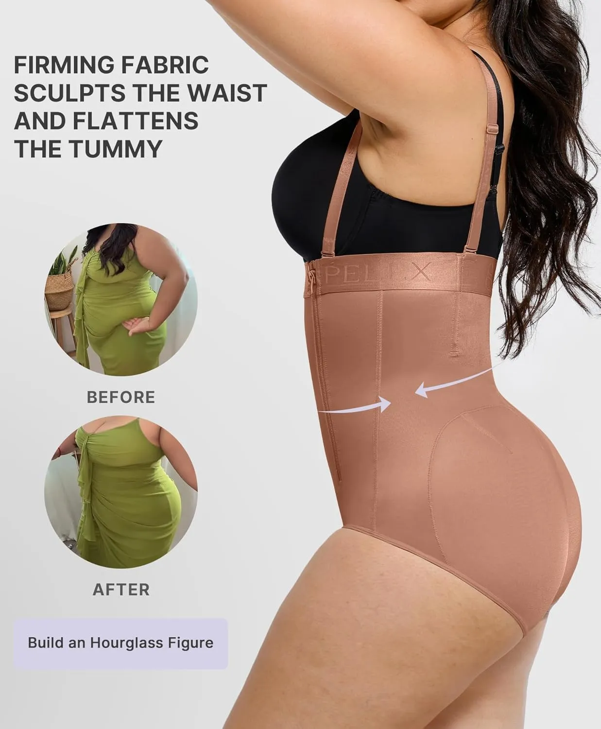 SHAPELLX Shapewear Tummy Control Panty for Women High Waist Body Shaper Waist Trainer Shaper Higher Power Panties