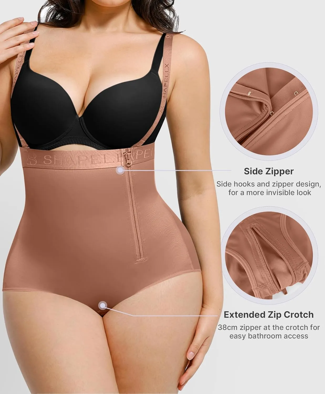 SHAPELLX Shapewear Tummy Control Panty for Women High Waist Body Shaper Waist Trainer Shaper Higher Power Panties