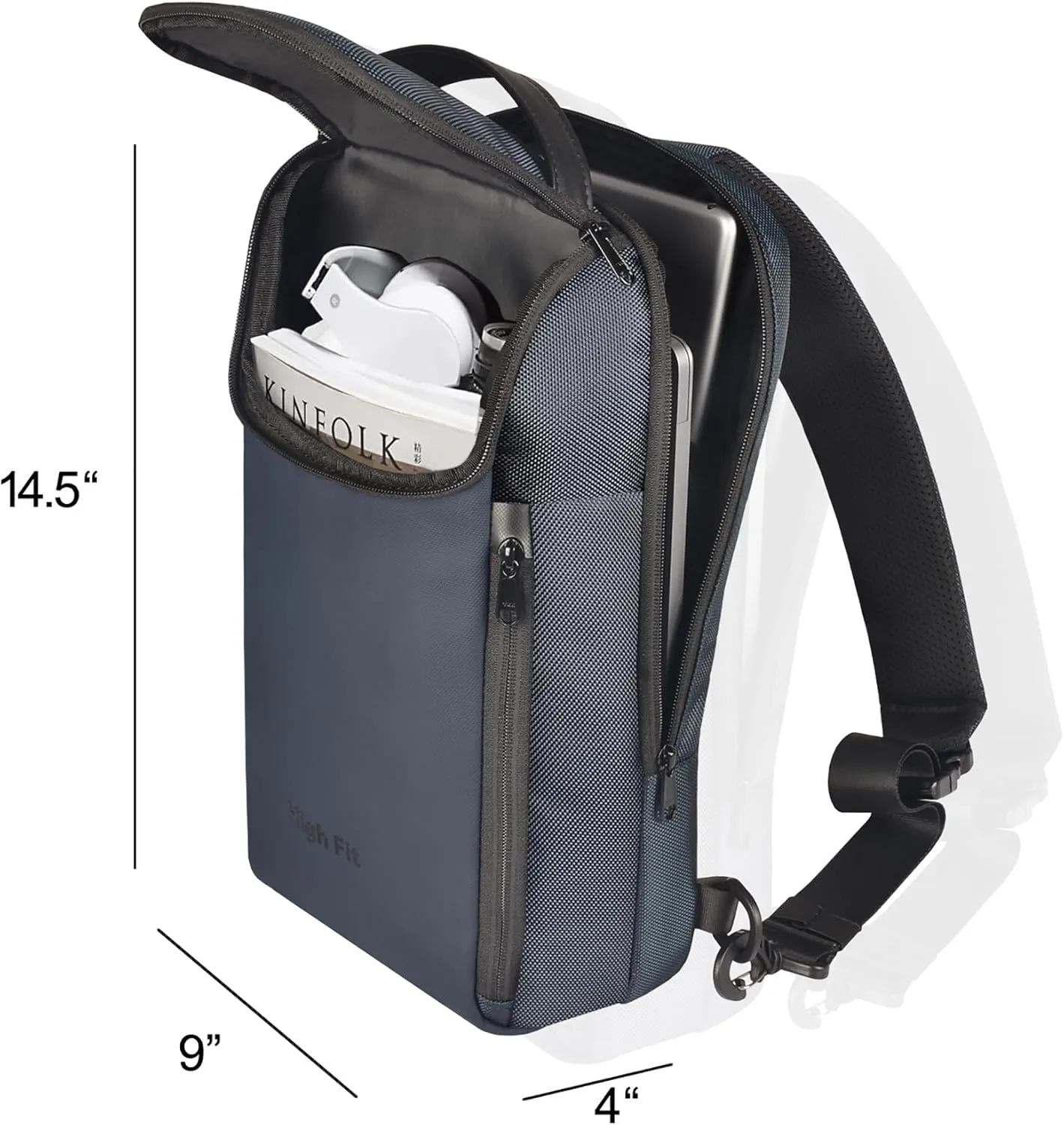 Sling Bag Crossbody Backpack Compact EDC Daypack for Men Minimalist Chest Shoulder bag 11 inch iPad Pro M4/ iPad Air M2