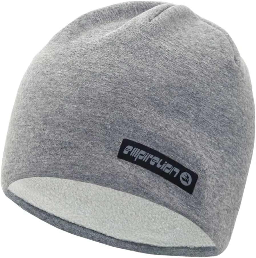 Softshell Winter Fleece Lined Beanie Hats, 9" Running Skull Cap Thermal Tactical Watch Cap Men Women