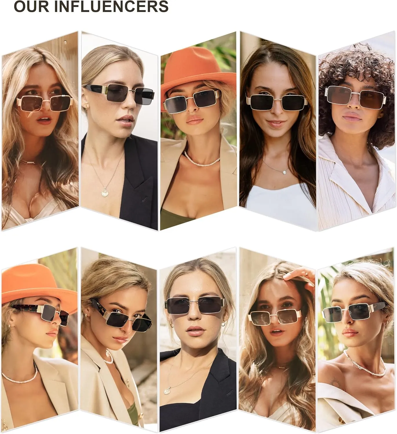 SOJOS Retro Fashion Rectangle Sunglasses Womens Mens Vintage Trendy Square Shades SJ1162